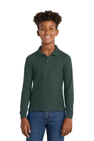 Port Authority Youth Long Sleeve Silk Touch Polo. Y500LS - Image 7
