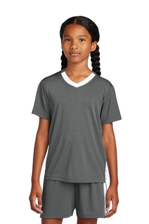 Sport-Tek Youth Competitor United V-Neck YST101 - Image 6