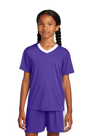 Sport-Tek Youth Competitor United V-Neck YST101 - Image 8