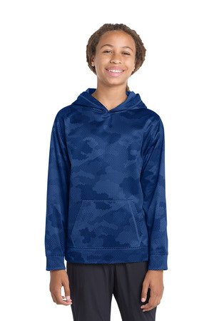 Sport-Tek Youth Sport-Wick CamoHex Fleece Hooded Pullover. YST240 - Image 2