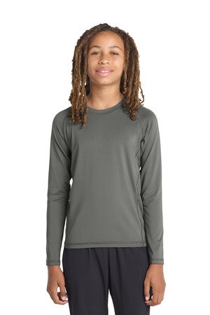 Sport-Tek Youth Long Sleeve Rashguard Tee. YST470LS - Image 2
